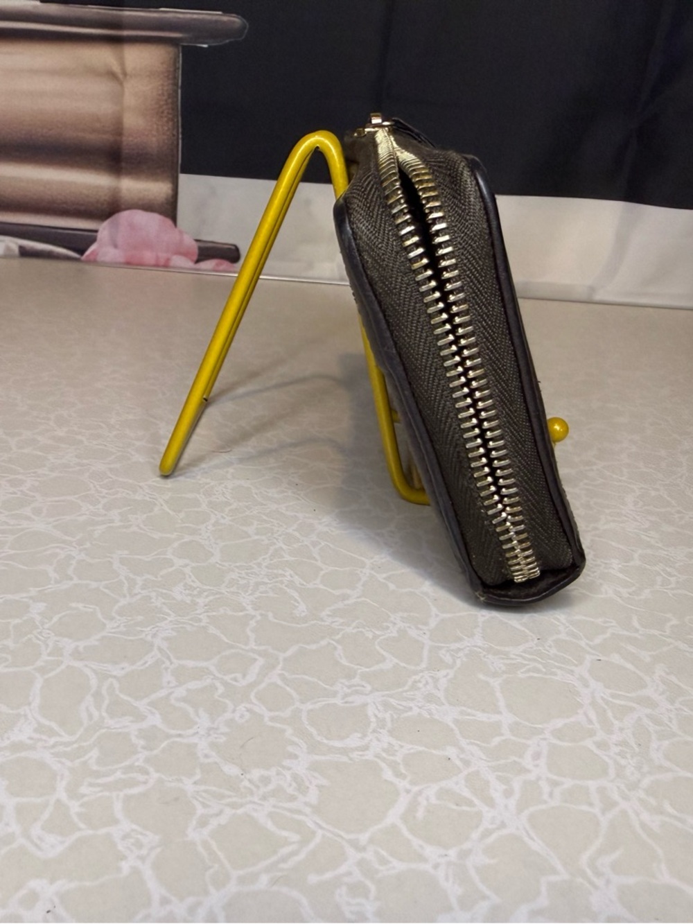 Project Wallet Gucci Monogram Zip Around Wallet in Brown - Picture 4 of 7